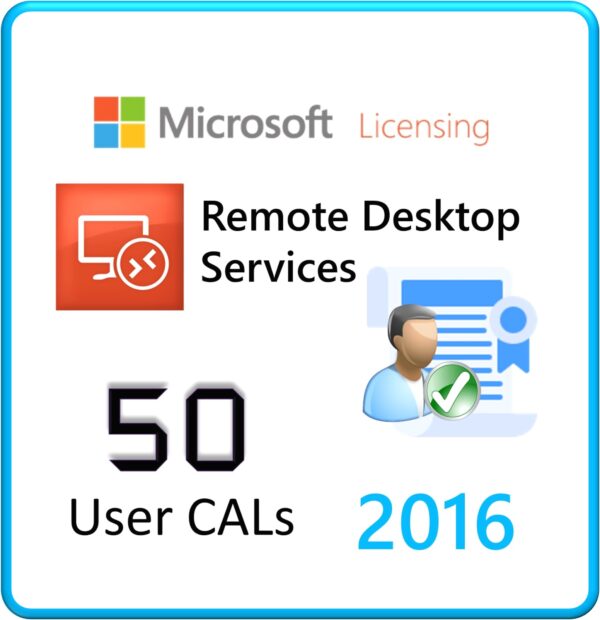 Windows Server 2016 - RDS Client Access Licenses (50 Users)