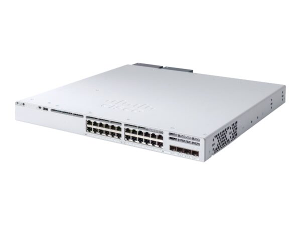Cisco Catalyst 9300 24-port fixed Uplinks PoE+, 4X1G Uplinks, Network Essentials - 24 Ports