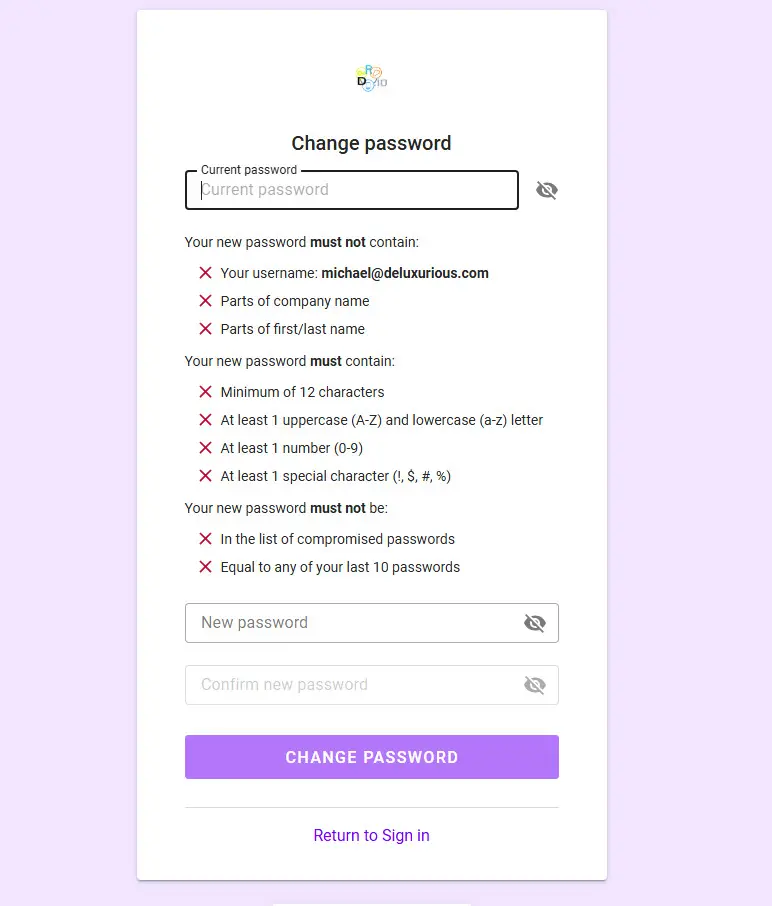 Change Password